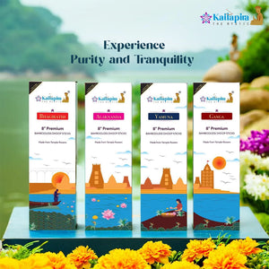 River Series Combo 8″ Premium Dhoop Batti | Incense Sticks (Pack of 4 X 20 Sticks) - EarthBased 