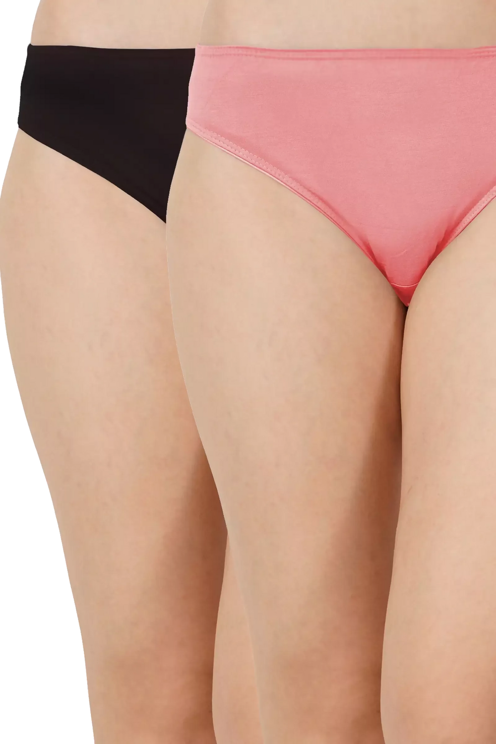 Bamboo Fabric Low Waist Underwear | Peach and Black |  Pack of 2 - EarthBased 