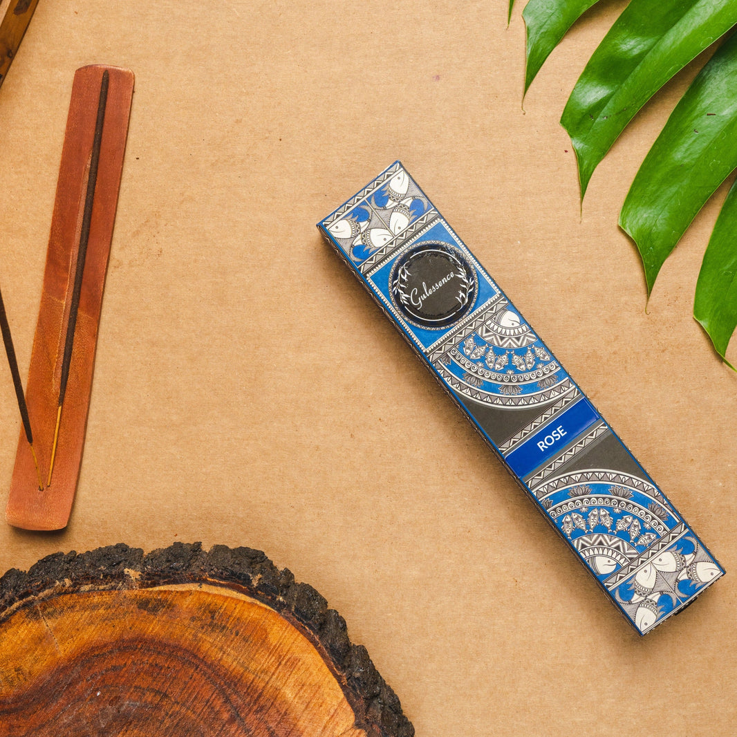 Rose Incense Sticks | Aroma Desi | Gulessence | Pack of 2 - EarthBased 