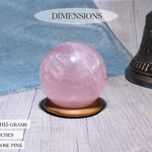 Original Rose Quartz Healing Ball For Love, Compassion, Emotions & Relationships - EarthBased 