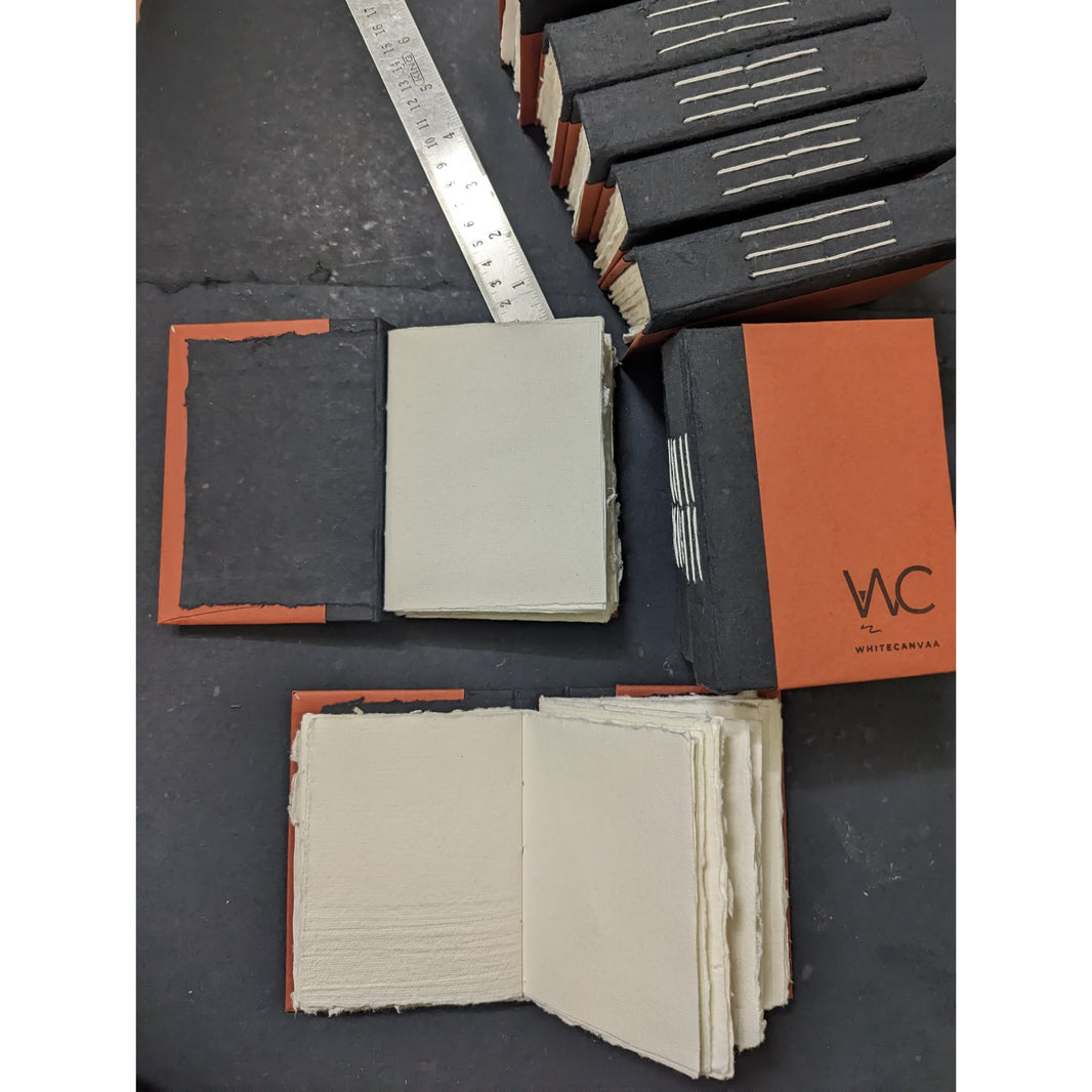 Rustic Orange Hard Bound Pocket Journal - EarthBased 