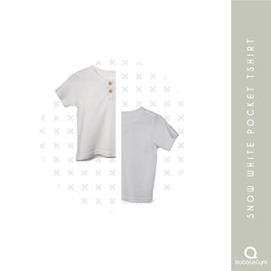 SNOW WHITE POCKET TSHIRT - EarthBased 