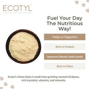 Ecotyl Sattu Powder | Roasted Gram Flour | Plant Based Protein - EarthBased 