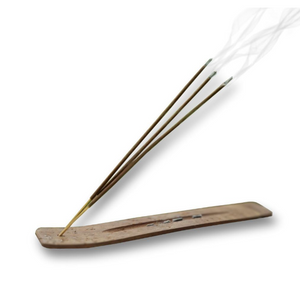 Kheoni wooden incense stick holder stand – close-up