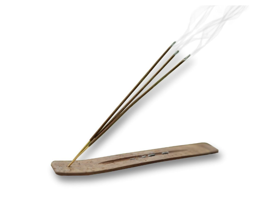 Kheoni wooden incense stick holder stand – close-up