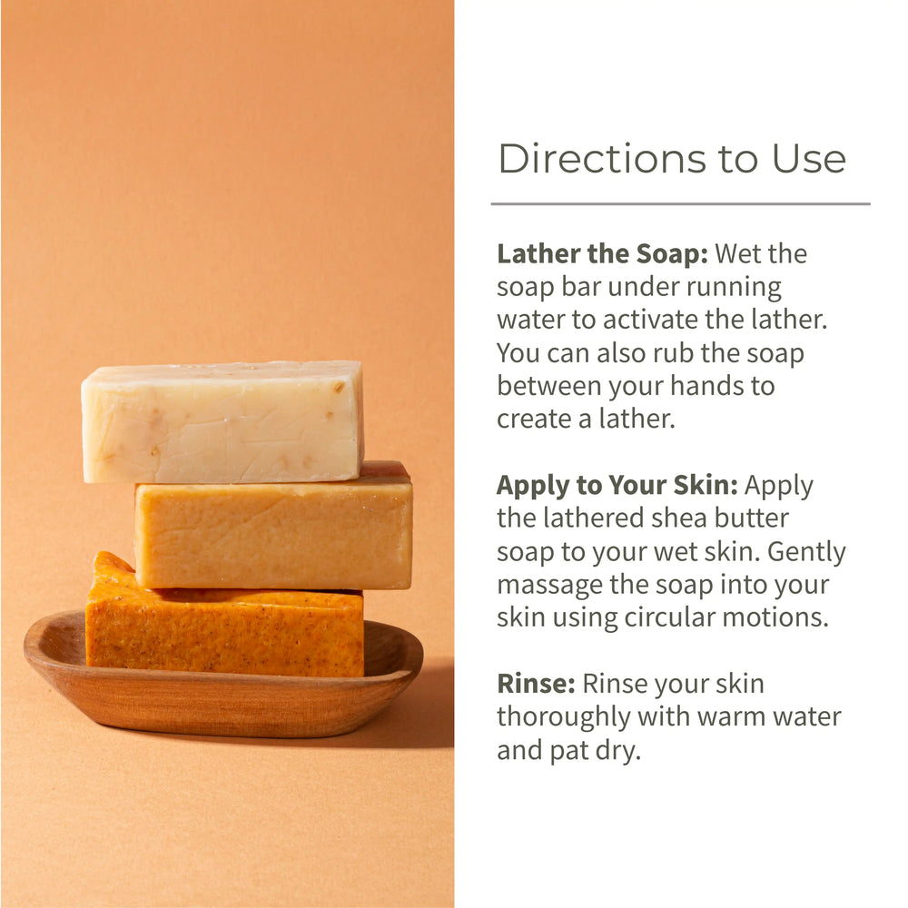 Ecotyl Shea Butter Soaps - Ubtan, Rose & Coffee - Set of 3 - EarthBased 