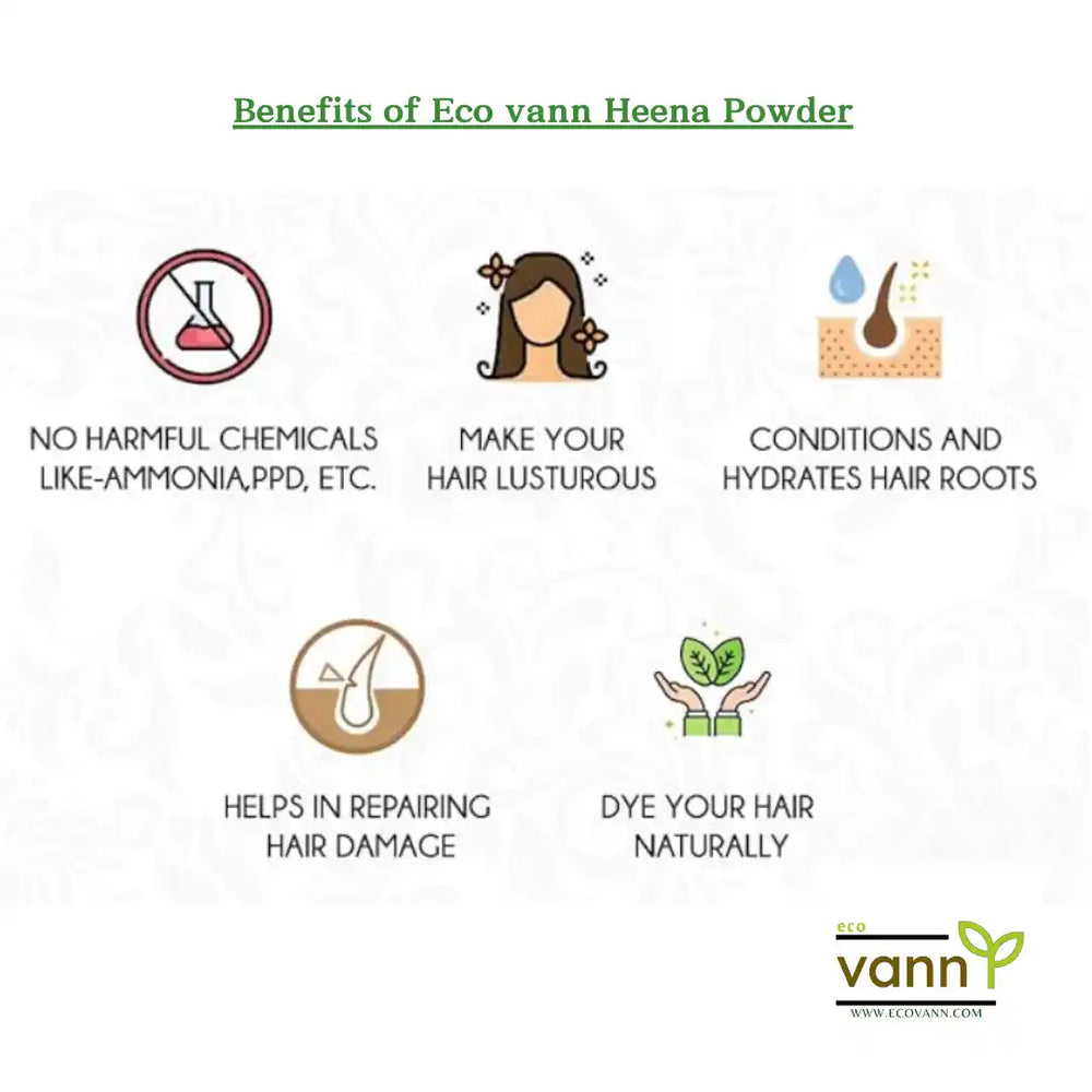 Eco vann Heena Powder | Pack of 6 - EarthBased 