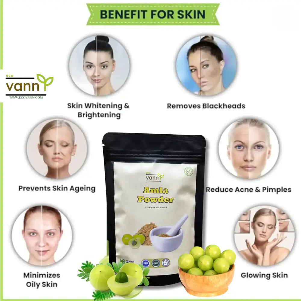 Eco vann Amla Powder | Pack of 5 - EarthBased 