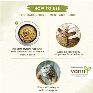 Eco vann Multani Mitti Powder | Pack of 6 - EarthBased 