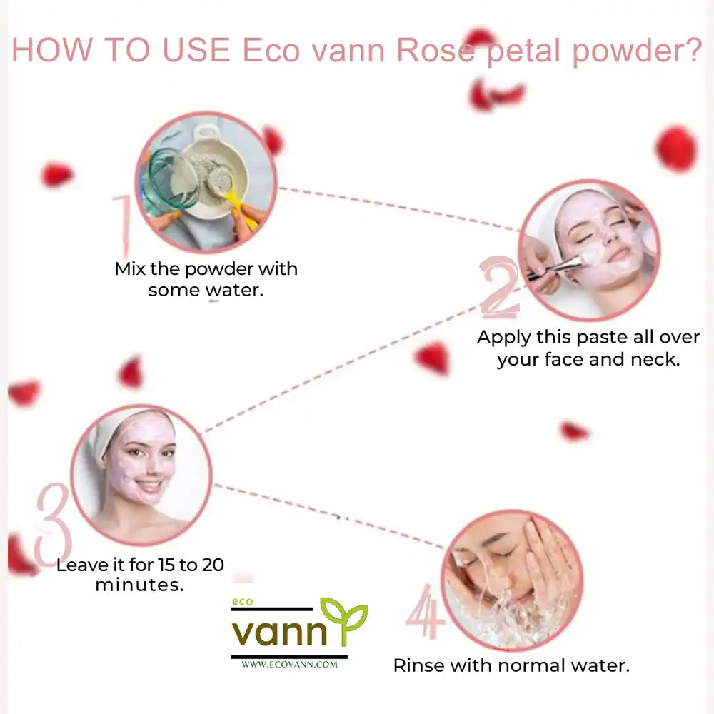 Eco vann Rose powder | Pack of 3 - EarthBased 