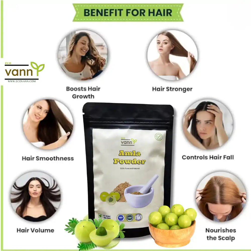 Eco vann Amla Powder | Pack of 5 - EarthBased 