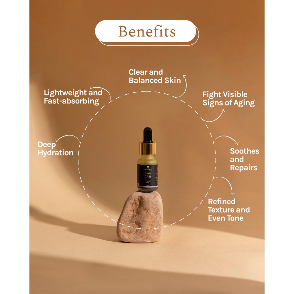 CannaBliss SKIN CARE (with 0.5% Cannabis Leaf Extract + Argan & Rosehip - Oil + Hemp Seed Oil) - 10 ML - EarthBased 