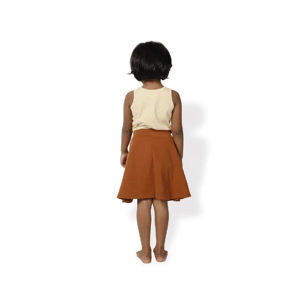 Sleevless top with A-line Skirts set - EarthBased 