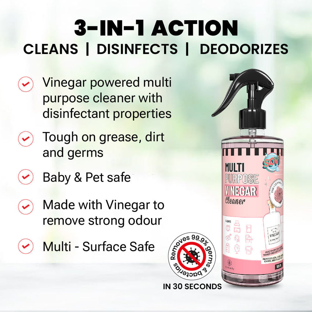 Buy SOVI® Multi-Purpose Vinegar Cleaner 2 Liters & Get SOVI® Floor Cleaner 2 Liters (₹549) FREE - EarthBased 