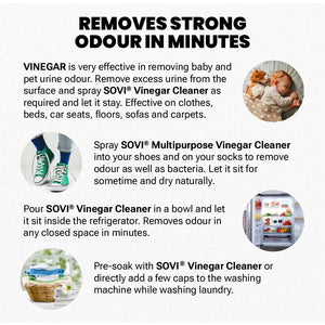 SOVI® VINEGAR POWERED DISINFECTANT FLOOR CLEANER, CLEAN SCENT ( 5L ) - EarthBased 