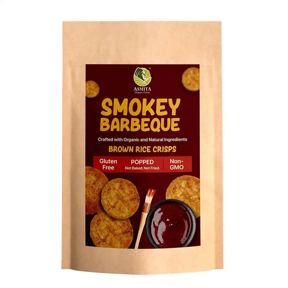 Brown rice Crips, Smokey Barbeque - EarthBased 