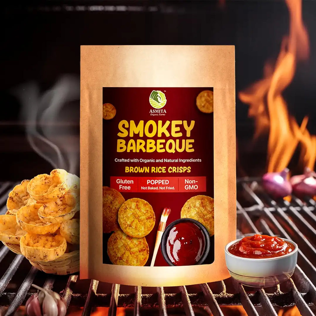 Brown rice Crips, Smokey Barbeque - EarthBased 