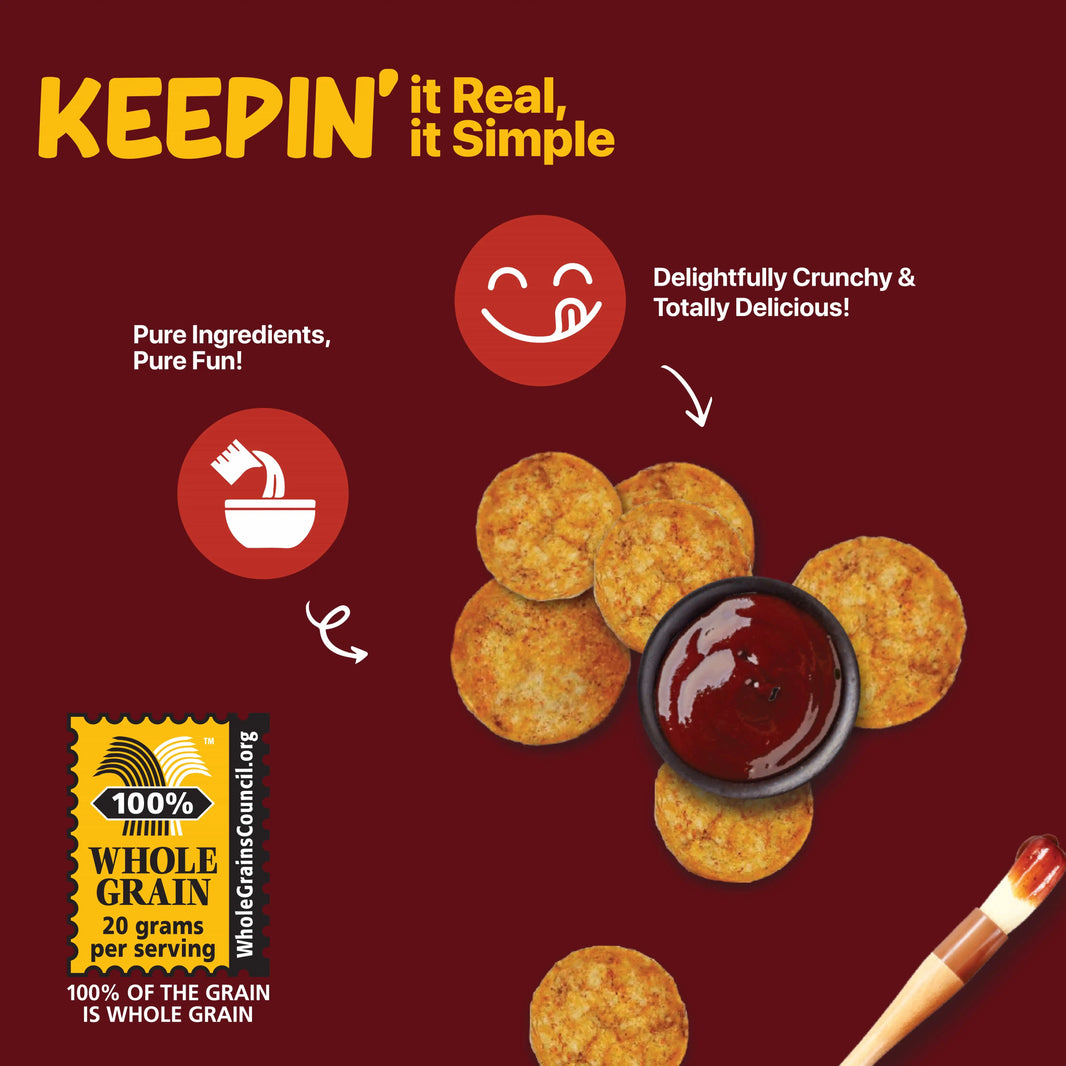 Brown rice Crips, Smokey Barbeque - EarthBased 