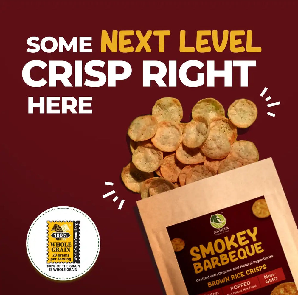 Brown rice Crips, Smokey Barbeque - EarthBased 