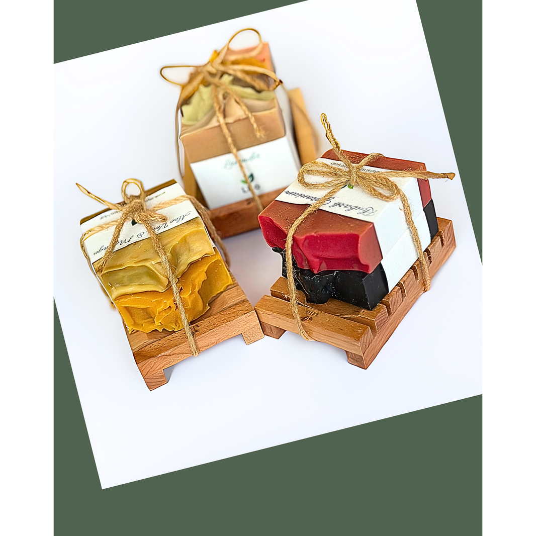 Soap Bundle (2 Soaps and Soap Dish) - EarthBased 