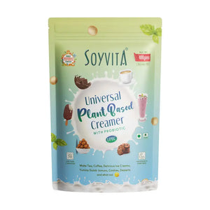 SOYVITA – UNIVERSAL PLANT BASED CREAMER WITH PROBIOTICS | NON DAIRY | Serves – 40 (400 Gms) - EarthBased 