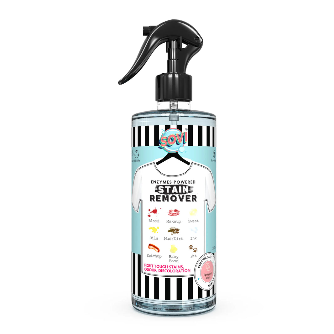 SOVI® LAUNDRY STAIN TREATMENT, ENZYMES POWERED, FIGHTS STAINS, ODOUR & DISCOLOURATION - EarthBased 