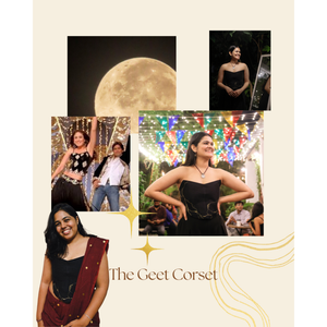 Black strapless corset blouse with gold detailing, modern saree blouse perfect for weddings and celebrations