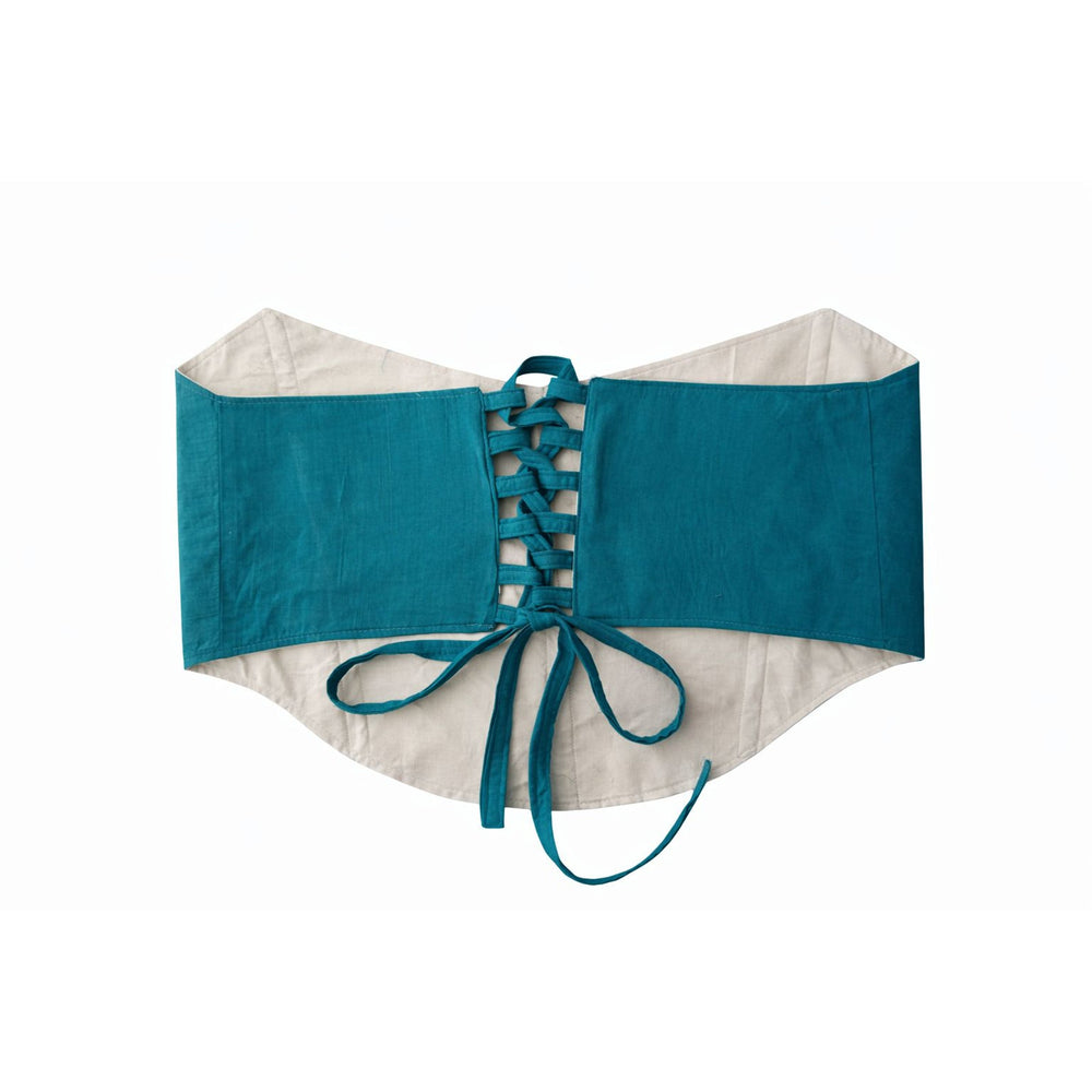 Summer floral corset in teal by JOD
