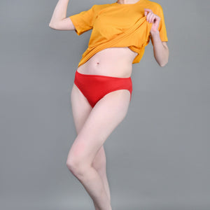 Bamboo Fabric Low Waist Underwear | Red and Black | Pack of 2 - EarthBased 