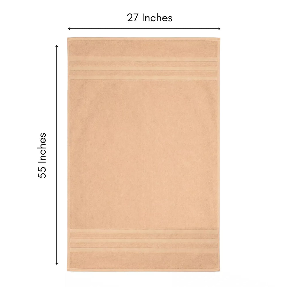 Luxuriously Soft Bamboo Bath Towel Beige - EarthBased 