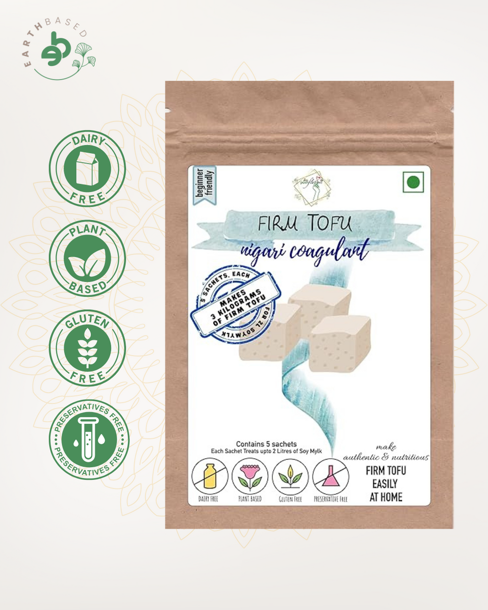 Tofu Coagulant, Nigari, Bittern, Magnesium Salt | How to Make Tofu Easily at Home - Instructions Included | Posh Flavors - EarthBased 