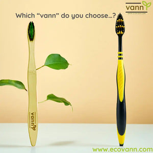 Eco Vann Bamboo Toothbrush (Pack of 2) - EarthBased 