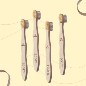 Ecotyl Bamboo Tooth Brush | Ultra Soft Bristles | Thorough Cleaning | Set of 4 - EarthBased 
