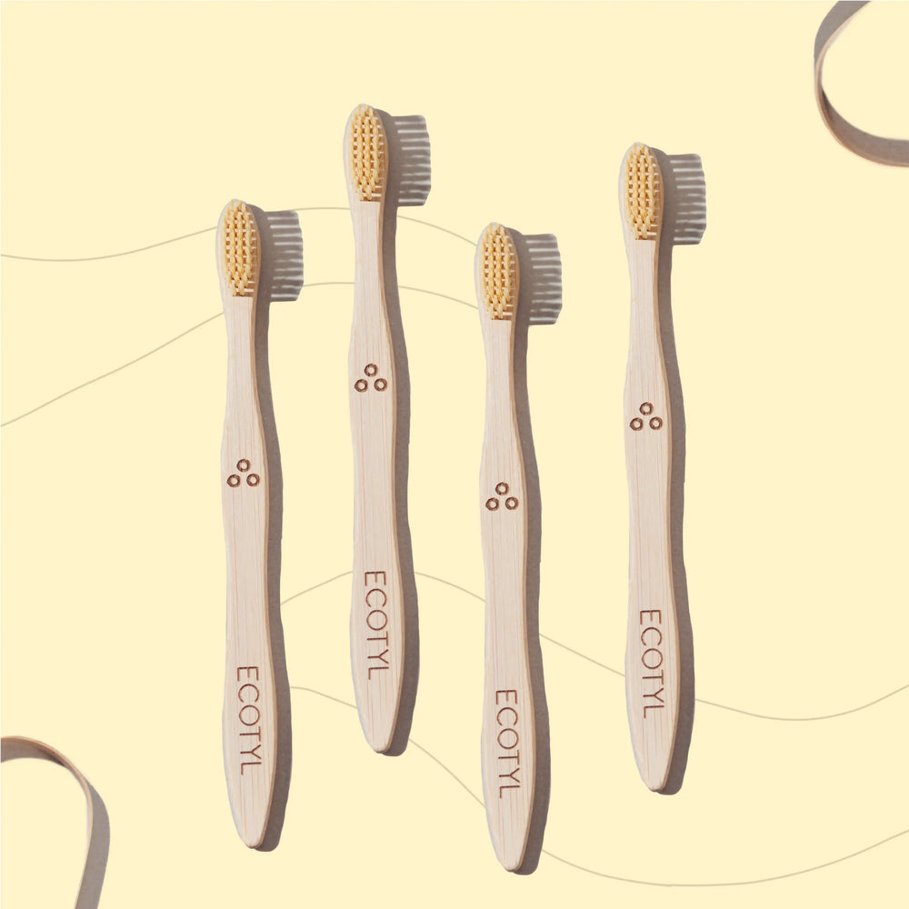 Ecotyl Bamboo Tooth Brush | Ultra Soft Bristles | Thorough Cleaning | Set of 4 - EarthBased 
