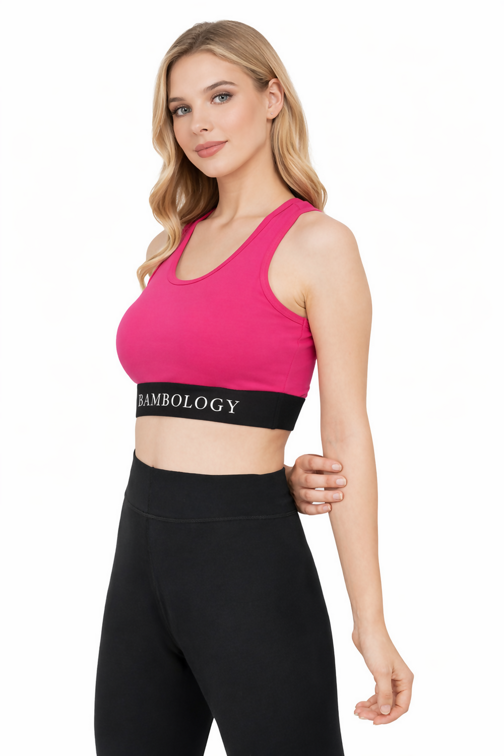 Bamboology Bamboo Fabric Sports Bra for Women | Ultra-Soft, Breathable, Sweat-Wicking Activewear | Fuchsia - EarthBased 