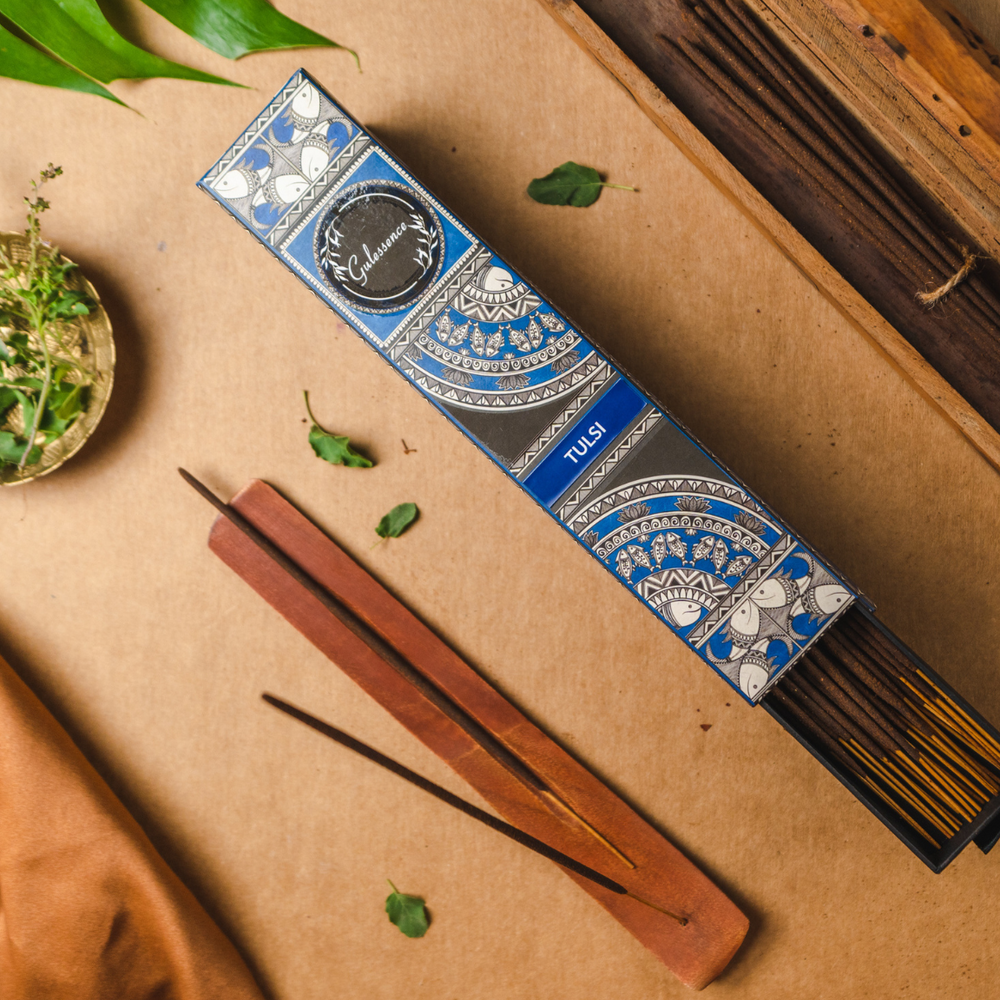 Tulsi Incense Sticks | Aroma Desi | Gulessence | Pack of 2 - EarthBased 