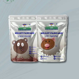 TummyFriendly Foods Millet Pancake Mix - Chocolate, Veggies. HealthyBreakfast. 2 Packs 150g Each Cocoa Powder (2 x 150 g) - EarthBased 