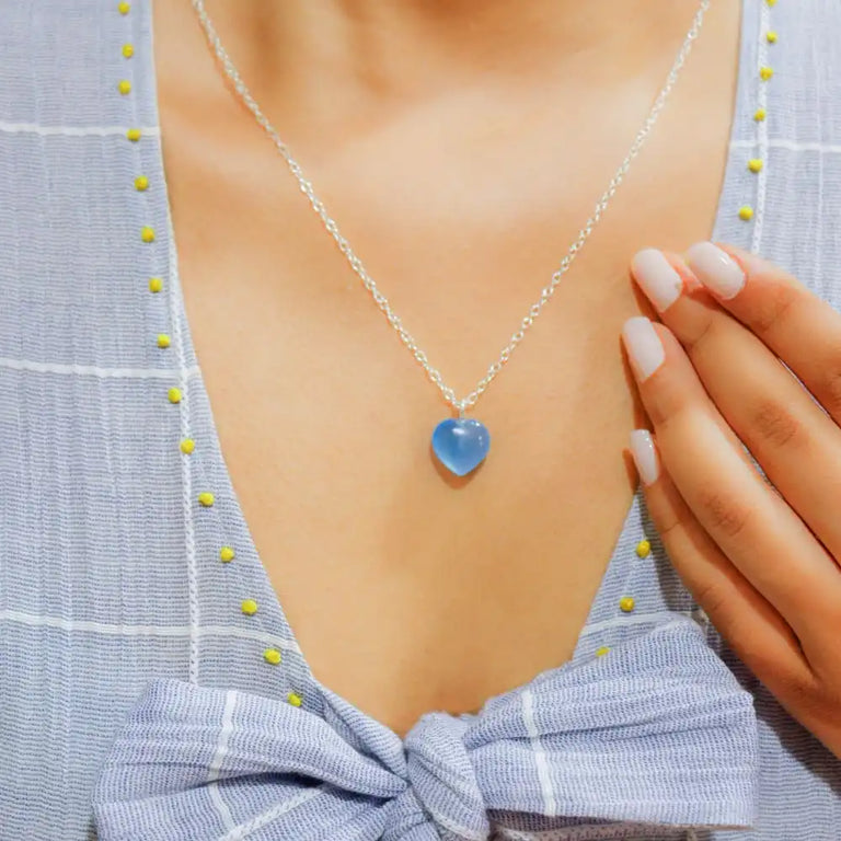 Turquoise Stone Pendant with Silver Chain | ONEarth - EarthBased 