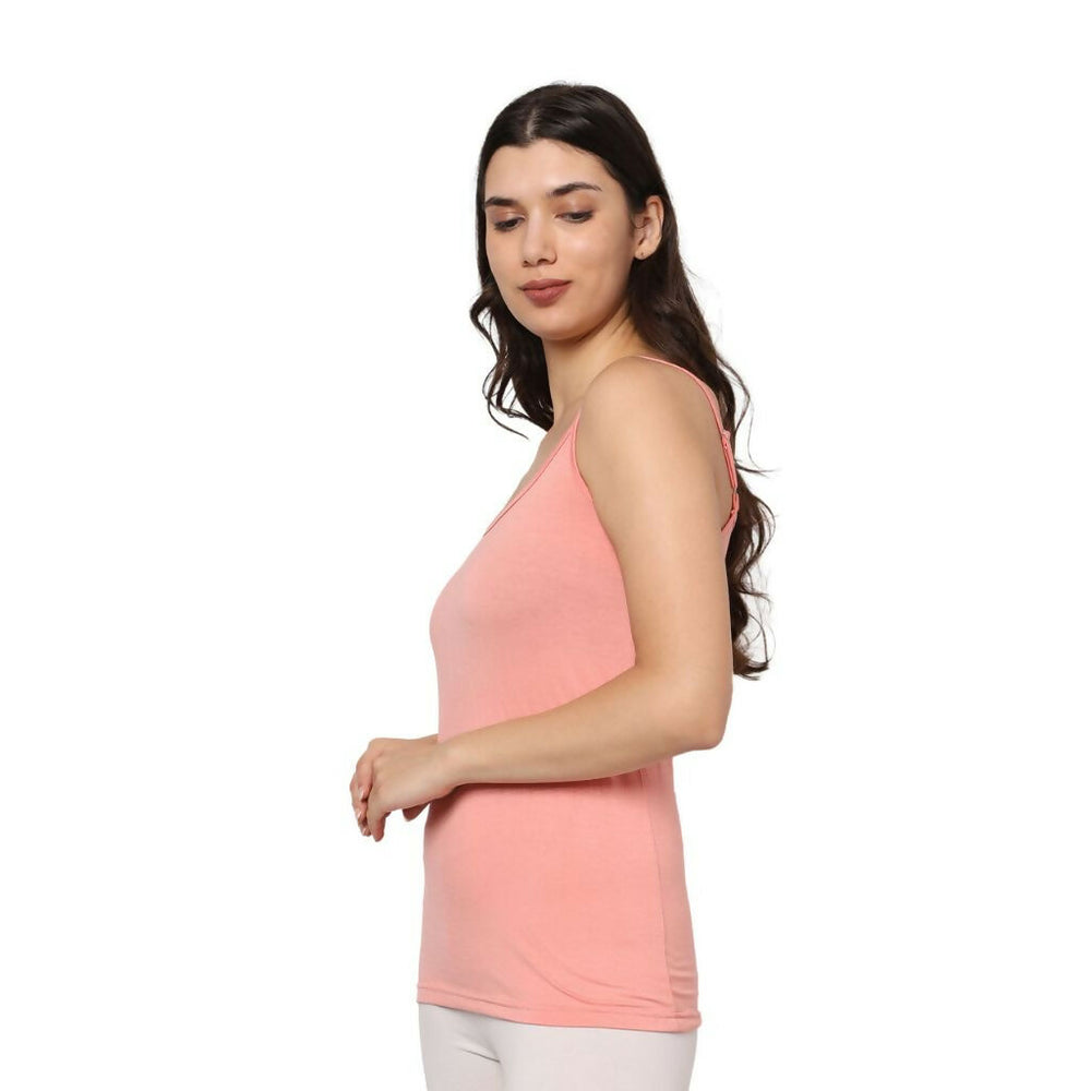 Bamboo Fabric Peach Camisole – Soft, Breathable, Eco-Friendly, and Stylish for All-Day Comfort and Elegance - EarthBased 
