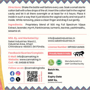 V-Care Oil: Ultimate Vaginal Health Drops - 30 ml by Cannaking - EarthBased 