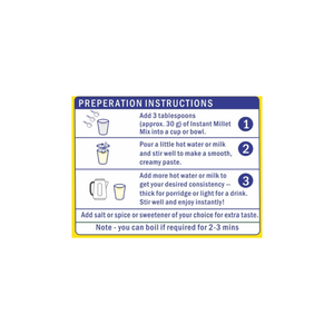 Instant Millet Mix (Zero Sugar Added + Pea Protein) Pack of 2 - EarthBased 