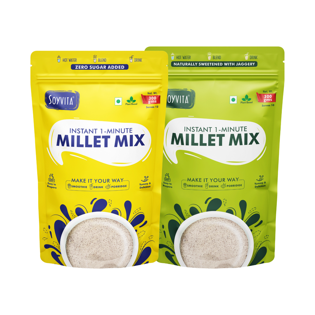 Instant Millet Mix Combo (Sweetened with Jaggery + Zero Sugar)
