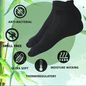 Bamboo Fabric Ankle-Length Socks (Pack of 2) – Ultra-Soft, Breathable, Moisture-Wicking, and Eco-Friendly for All-Day Comfort. - EarthBased 