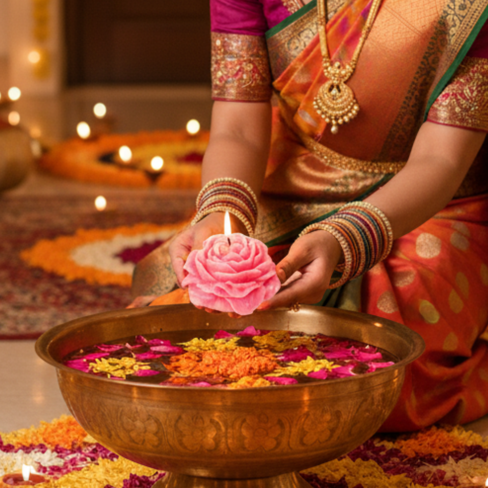 Aroma Rose Candle Pack of 2 |Gulessence - Gulessence