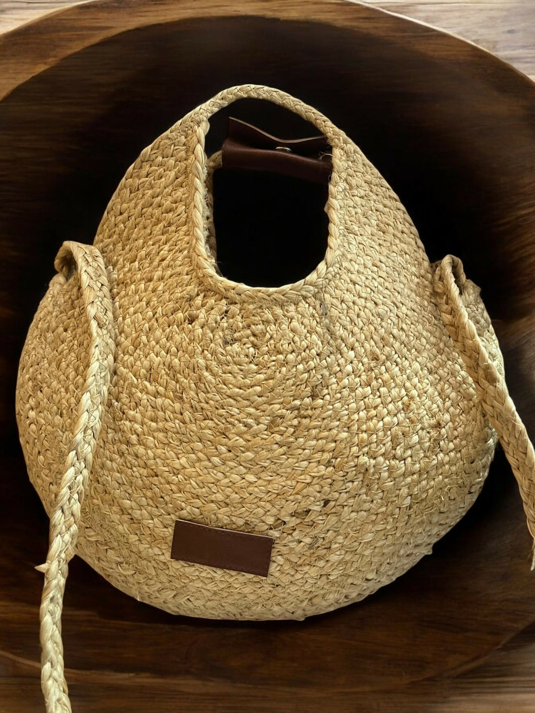 Round ethnic Jute sling Bag