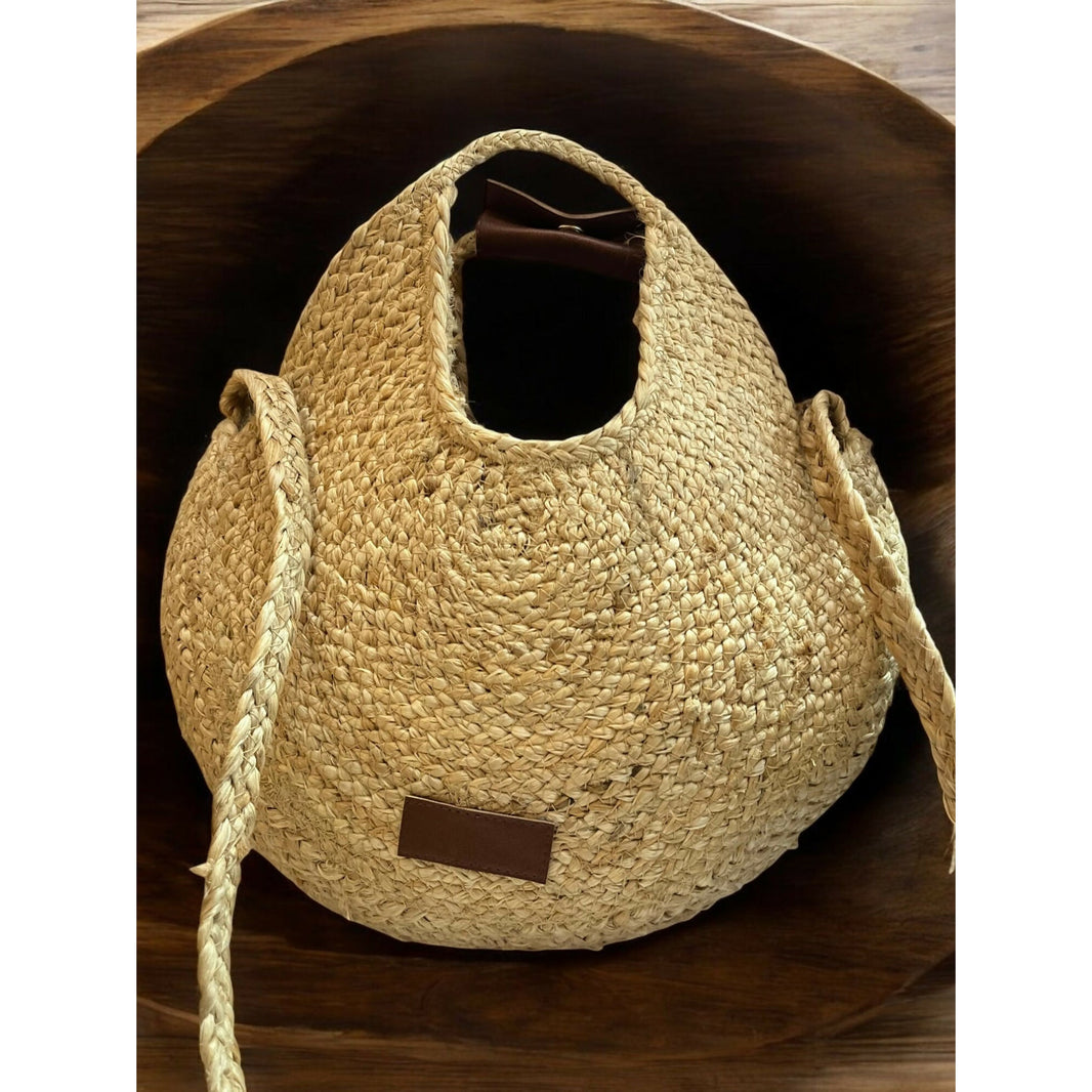 Round jute sling bag by ONEarth, product photo 2