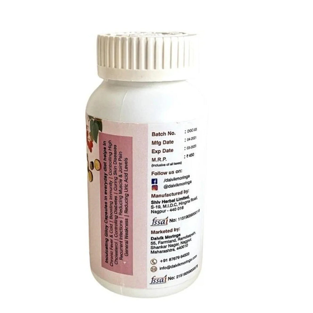 Daivik Moringa Giloy Veg Capsules | 100% Natural | Immunity Booster | 100 Caps Each - EarthBased 