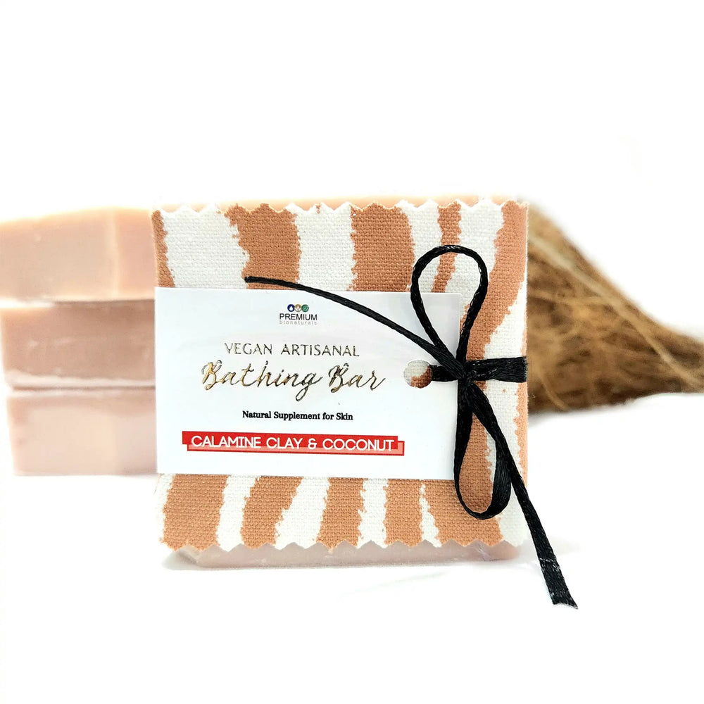 Vegan & Artisanal Bathing Bar - Calamine Clay & Coconut - EarthBased 