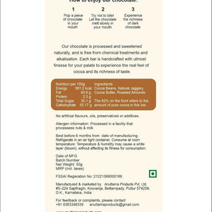 Anuttama | Dark Chocolate | Classic + Roasted Almonds | Combo - EarthBased 