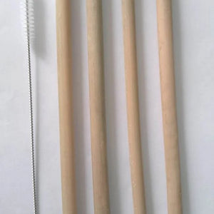 Reusable Bamboo straws Pack of 4 With Straw Cleaner - EarthBased 